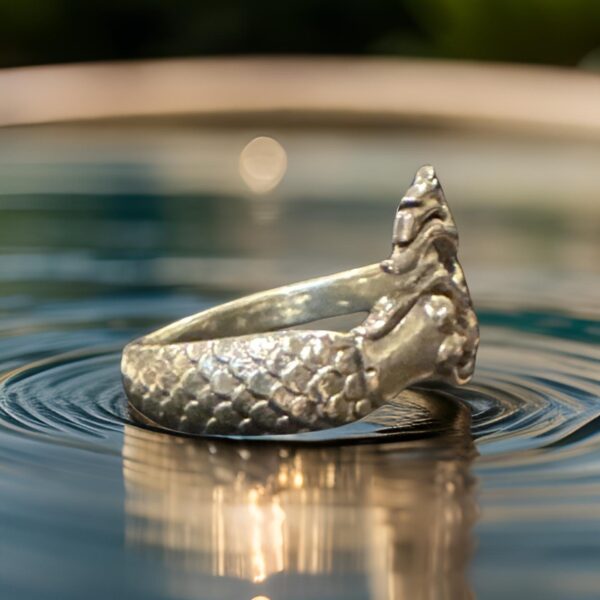 Mermaid Sterling Wrap Ring, Sz 7.75 - Image 2