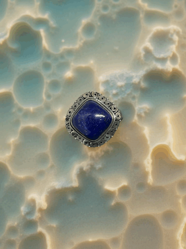 Bold Lapis Lazuli Statement Ring - Size 9.5
