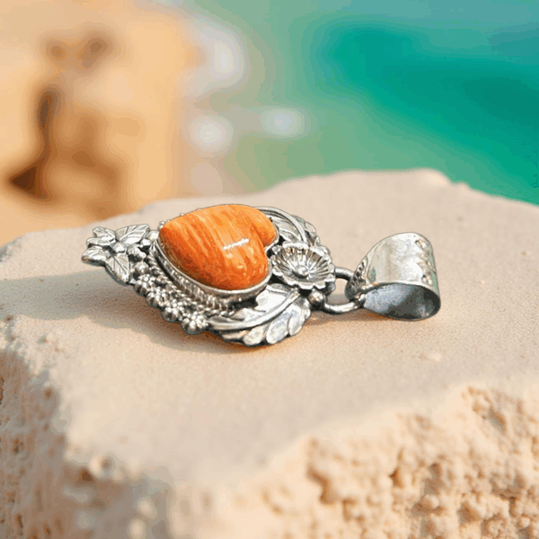 Radiant Heart Spiny Oyster Pendant - Image 2