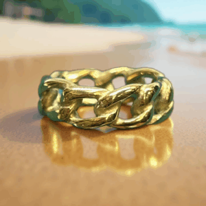 14k Gold Filled Chain Link Ring - Size 13