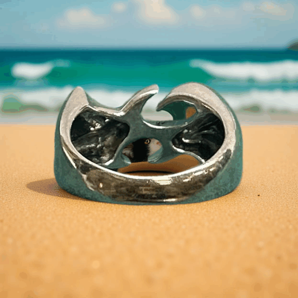 Abstract Solid Sterling Silver Ring - Size 11.75 - Image 4