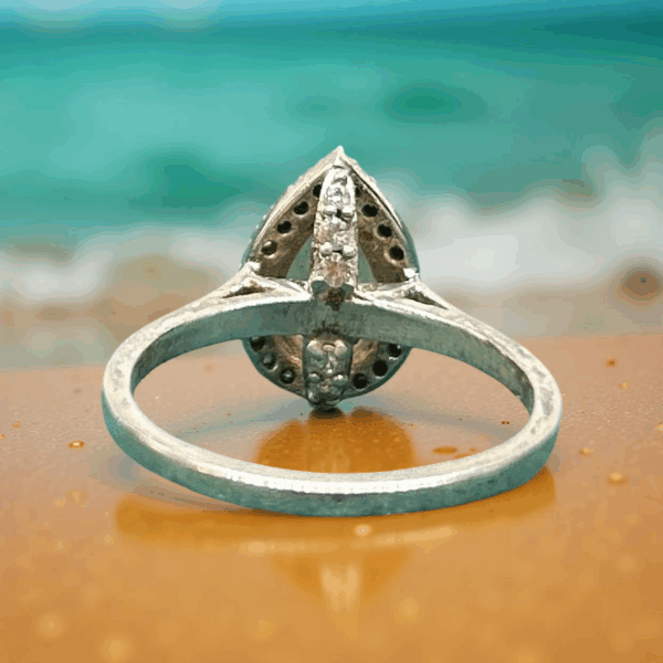 Teardrop Citrine Ring in Sterling Silver – Size 7 - Image 4