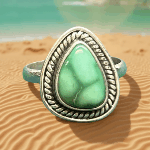 Palomino Turquoise Teardrop Ring – Size 6
