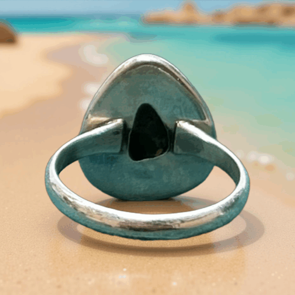 Palomino Turquoise Teardrop Ring – Size 6 - Image 4