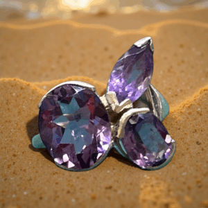 Violet Bloom Gemstone Ring – Size 5.75