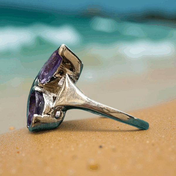 Violet Bloom Gemstone Ring – Size 5.75 - Image 2