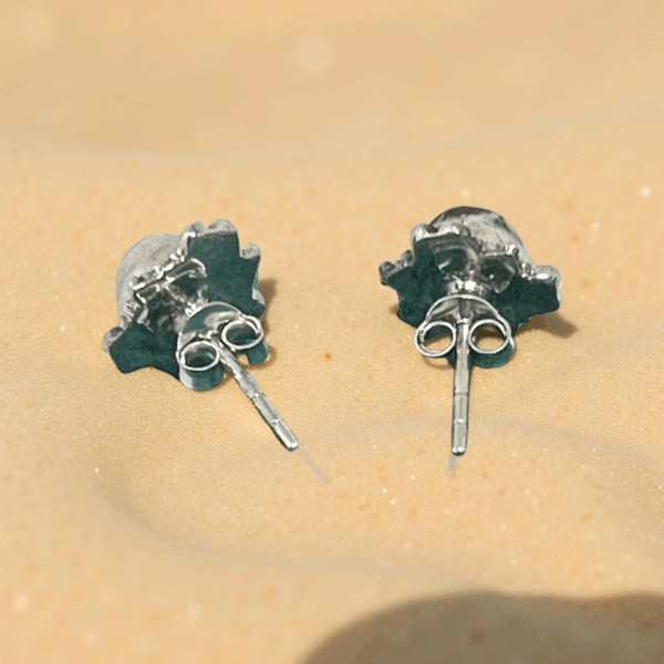 Wild Horse Jasper Sterling Silver Stud Earrings - Image 4